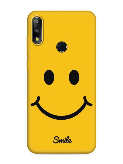 Yellow Smiley Embossed Soft Silicone Case for Asus Zenfone Max Pro M2 Zapvi