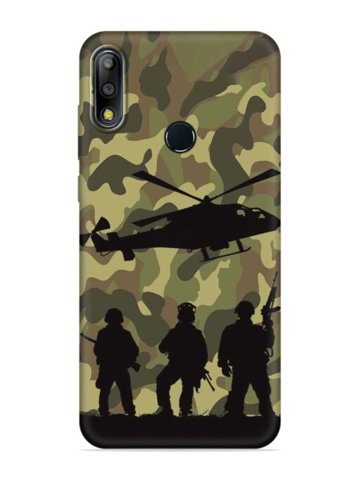 Army Heros Embossed Soft Silicone Case for Asus Zenfone Max Pro M2 Zapvi