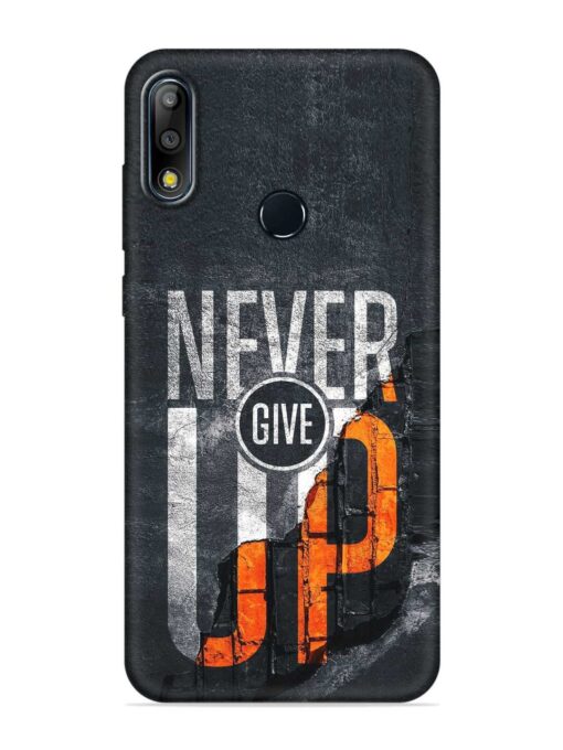 Never Give Up Embossed Soft Silicone Case for Asus Zenfone Max Pro M2 Zapvi