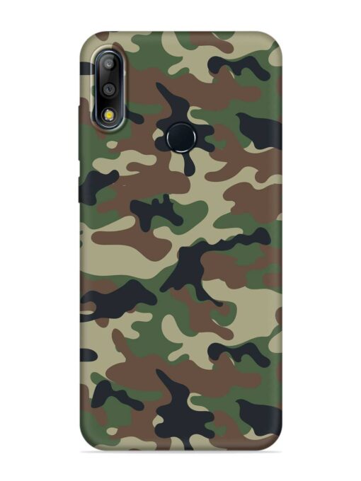 Army Military Camouflage Dark Green Embossed Soft Silicone Case for Asus Zenfone Max Pro M2 Zapvi