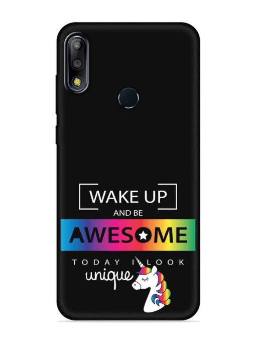 Inspirational Quote Unicorn Embossed Soft Silicone Case for Asus Zenfone Max Pro M2 Zapvi