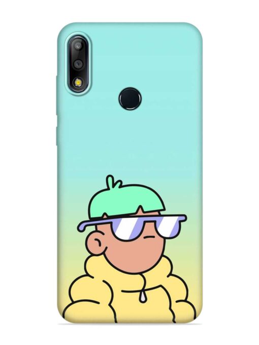 Doodles Cool Character Embossed Soft Silicone Case for Asus Zenfone Max Pro M2 Zapvi