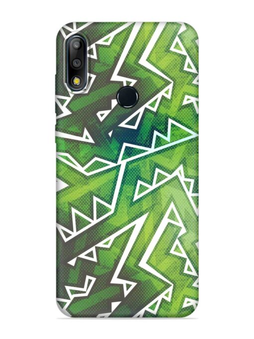 Green Graffiti Seamless Embossed Soft Silicone Case for Asus Zenfone Max Pro M2 Zapvi