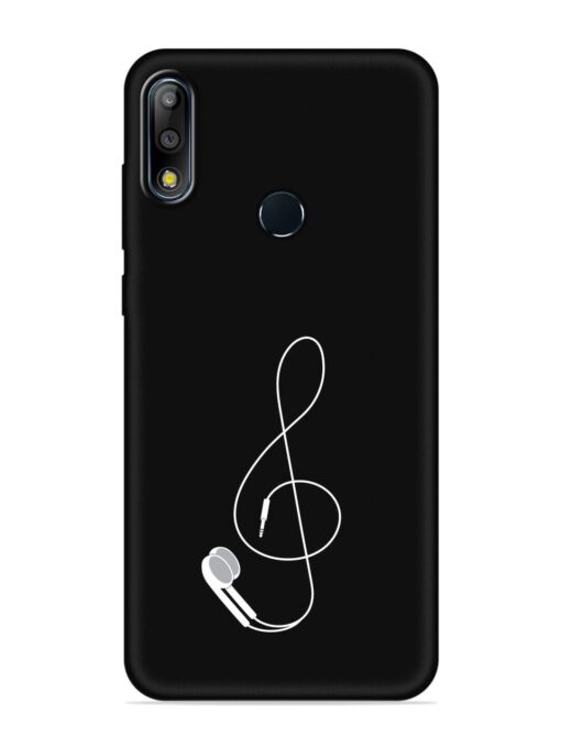 Music Earphone Vector Embossed Soft Silicone Case for Asus Zenfone Max Pro M2 Zapvi