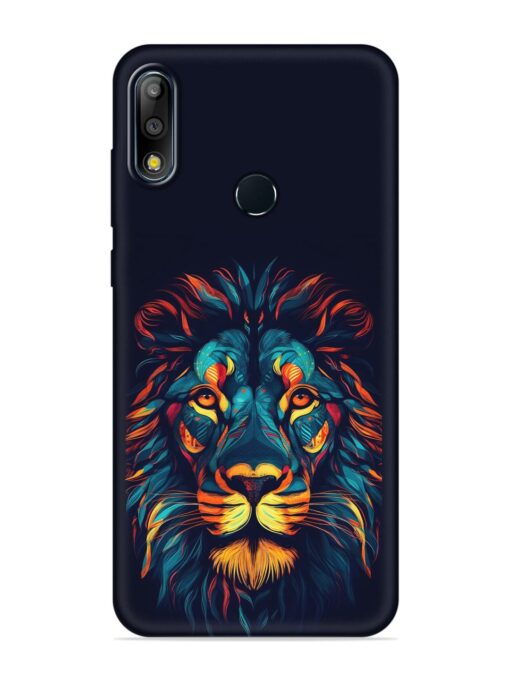 Colorful Lion Embossed Soft Silicone Case for Asus Zenfone Max Pro M2 Zapvi