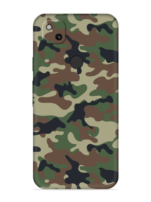 Army Military Camouflage Dark Green Embossed Soft Silicone Case for Google Pixel 4A Zapvi