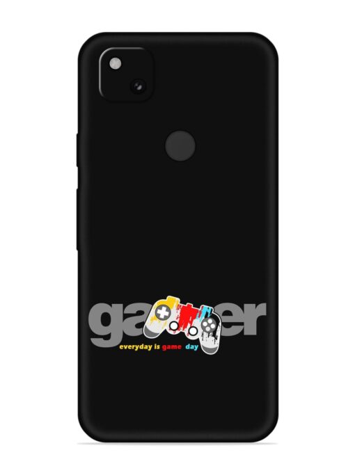 Gamer Everyday Game Embossed Soft Silicone Case for Google Pixel 4A Zapvi