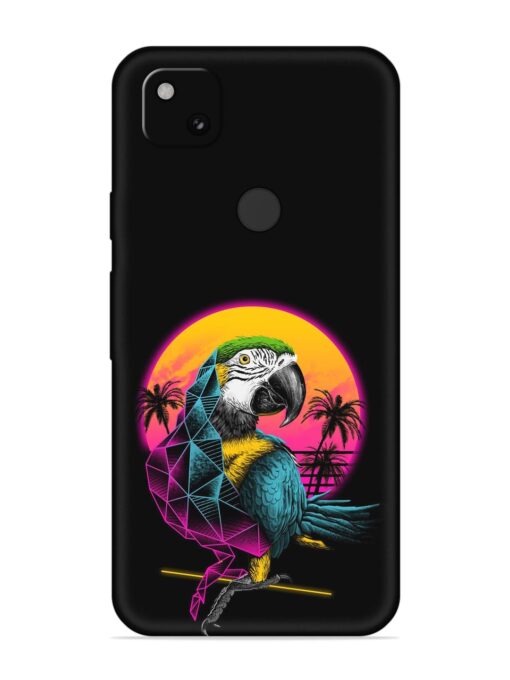 Rad Parrot Embossed Soft Silicone Case for Google Pixel 4A Zapvi