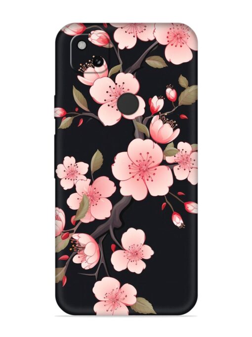 Cherry Blossom Embossed Soft Silicone Case for Google Pixel 4A Zapvi