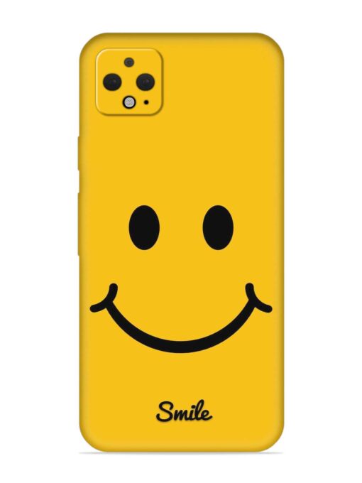 Yellow Smiley Embossed Soft Silicone Case for Google Pixel 4 Xl Zapvi