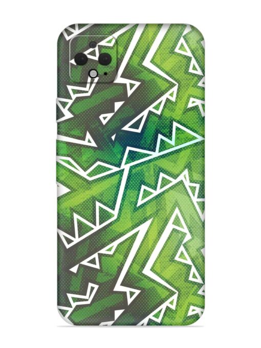 Green Graffiti Seamless Embossed Soft Silicone Case for Google Pixel 4 Xl Zapvi