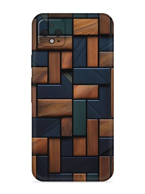 Wooden Background Cubes Embossed Soft Silicone Case for Google Pixel 4 Xl Zapvi