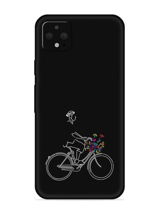 Minimalist Cycle Art Embossed Soft Silicone Case for Google Pixel 4 Xl Zapvi