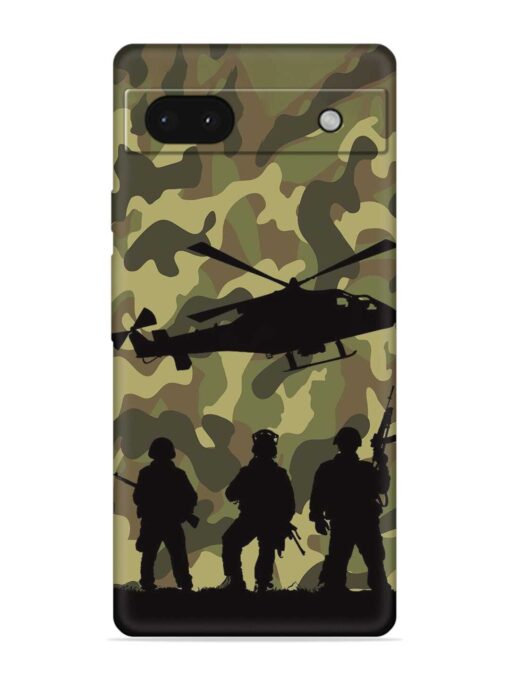 Army Heros Embossed Soft Silicone Case for Google Pixel 6A Zapvi