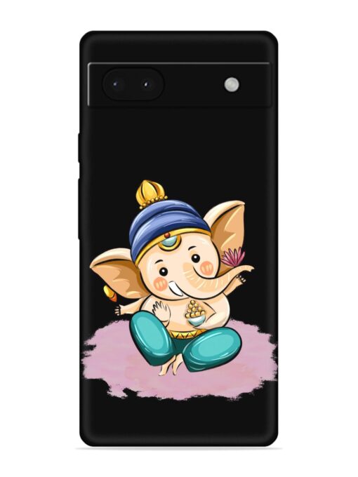 Bal Ganesh Vector Art Embossed Soft Silicone Case for Google Pixel 6A Zapvi