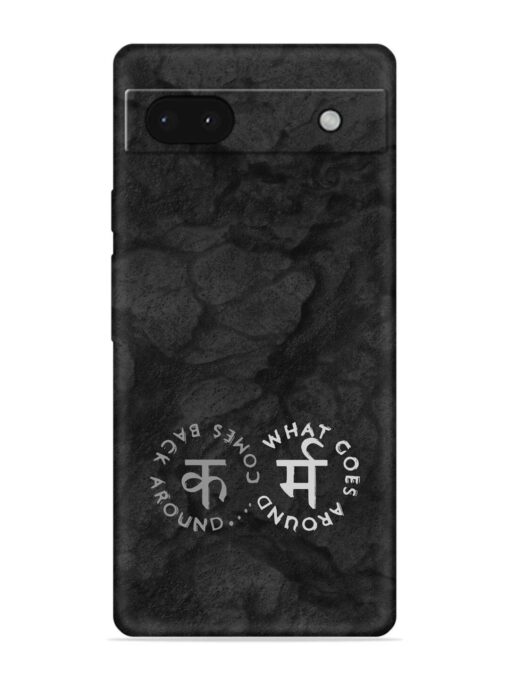 Karma Hindi Word Embossed Soft Silicone Case for Google Pixel 6A Zapvi