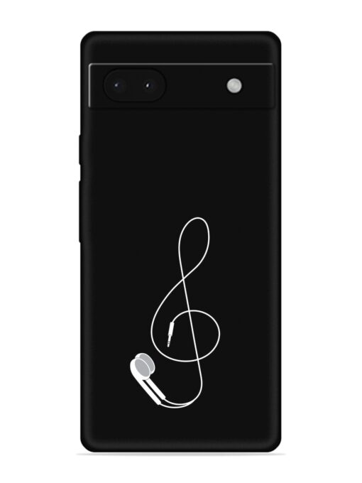 Music Earphone Vector Embossed Soft Silicone Case for Google Pixel 6A Zapvi