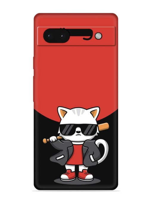 Cool Little Bear Cartoon Embossed Soft Silicone Case for Google Pixel 6A Zapvi