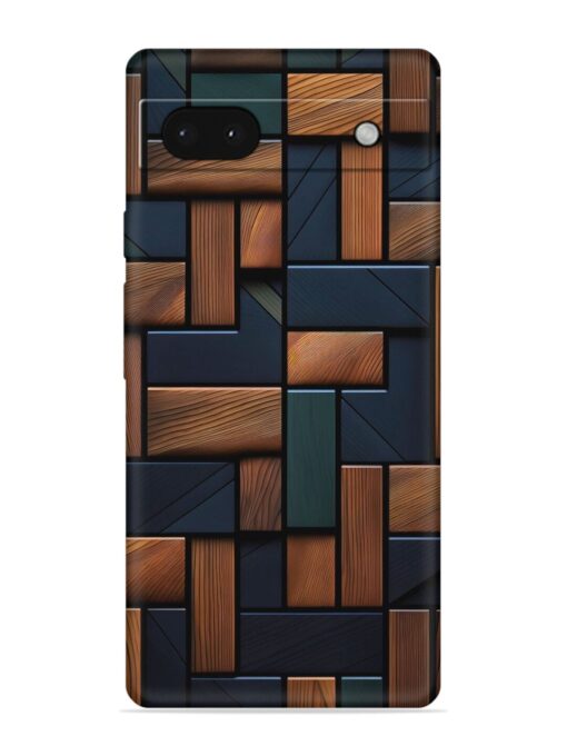 Wooden Background Cubes Embossed Soft Silicone Case for Google Pixel 6A Zapvi