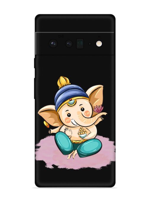 Bal Ganesh Vector Art Embossed Soft Silicone Case for Google Pixel 6 Pro Zapvi