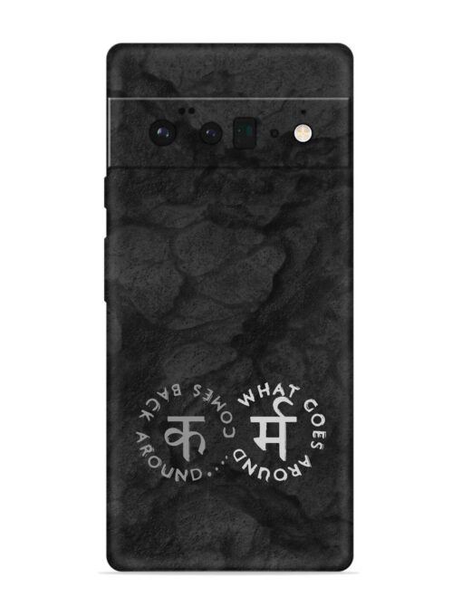 Karma Hindi Word Embossed Soft Silicone Case for Google Pixel 6 Pro Zapvi