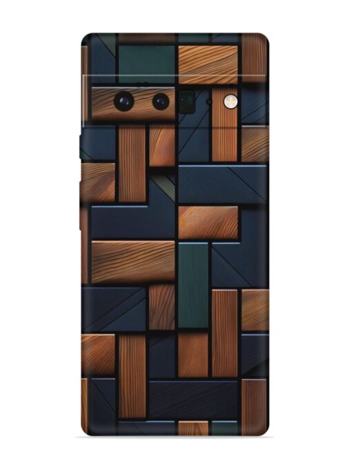 Wooden Background Cubes Embossed Soft Silicone Case for Google Pixel 6 Pro Zapvi