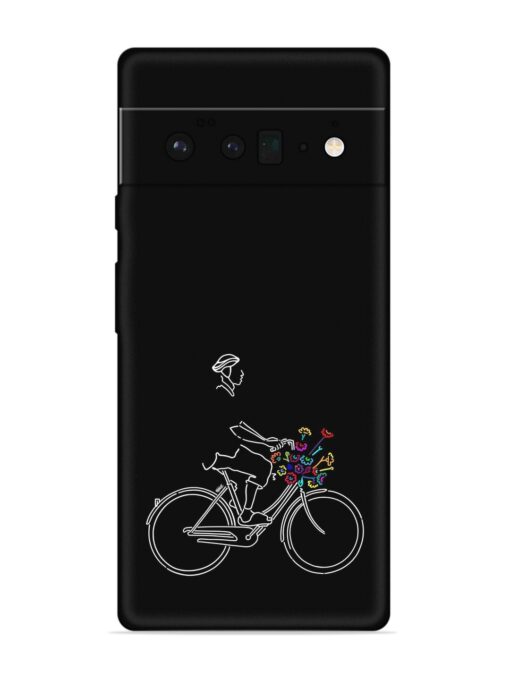 Minimalist Cycle Art Embossed Soft Silicone Case for Google Pixel 6 Pro Zapvi