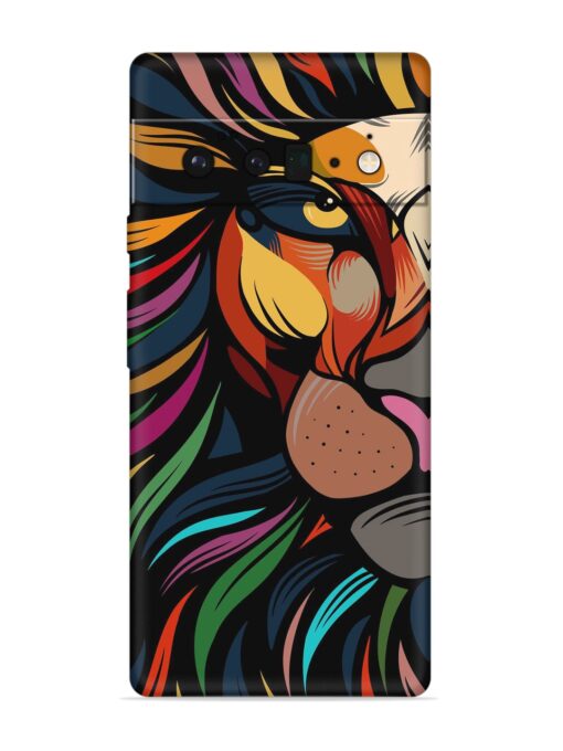 Trippy Lion Art Embossed Soft Silicone Case for Google Pixel 6 Pro Zapvi