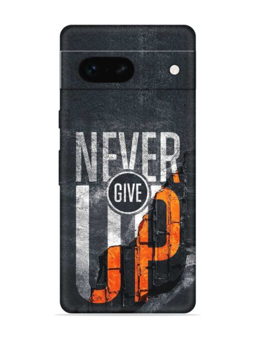 Never Give Up Embossed Soft Silicone Case for Google Pixel 7 Zapvi