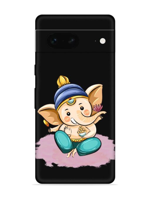 Bal Ganesh Vector Art Embossed Soft Silicone Case for Google Pixel 7 Zapvi