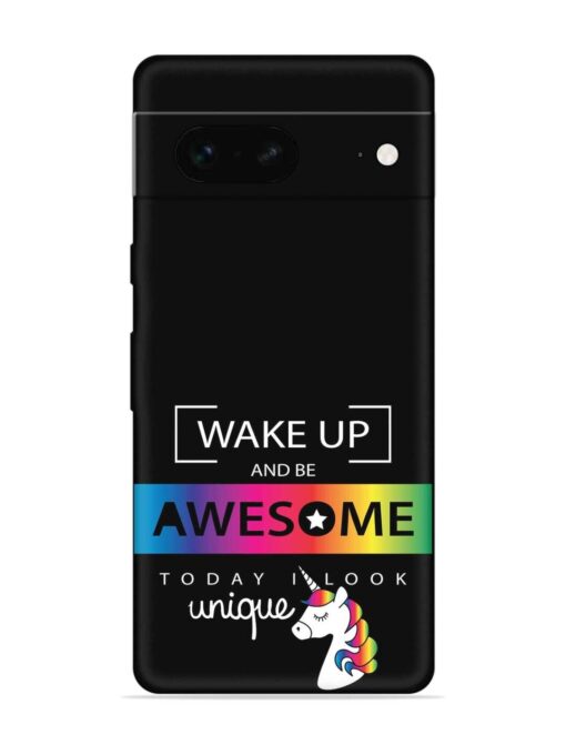 Inspirational Quote Unicorn Embossed Soft Silicone Case for Google Pixel 7 Zapvi