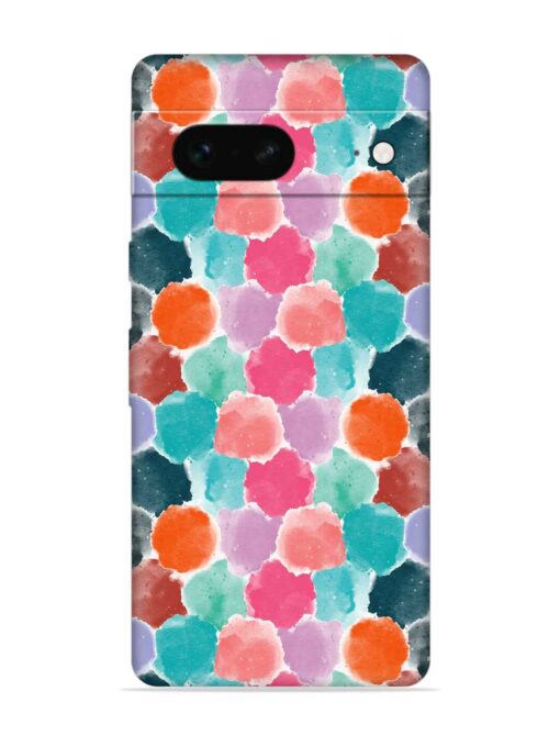 Colorful Seamless Pattern Embossed Soft Silicone Case for Google Pixel 7 Zapvi