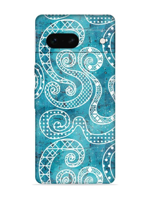 Vintage Curved Seamless Embossed Soft Silicone Case for Google Pixel 7 Zapvi