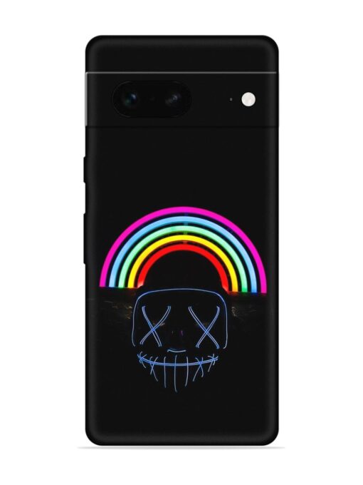 Mask Rainbow Embossed Soft Silicone Case for Google Pixel 7 Zapvi