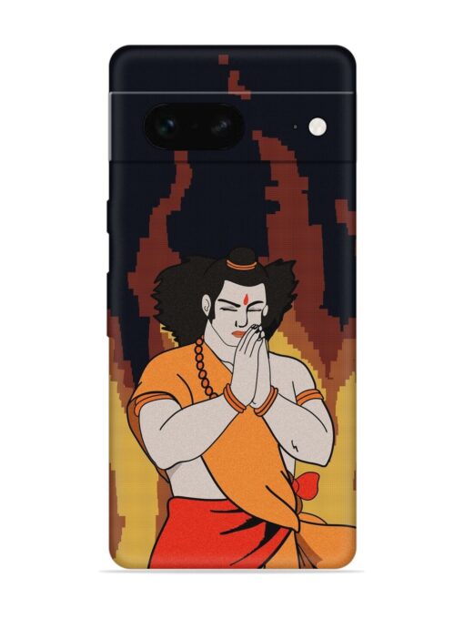 Shree Ram Vector Embossed Soft Silicone Case for Google Pixel 7 Zapvi