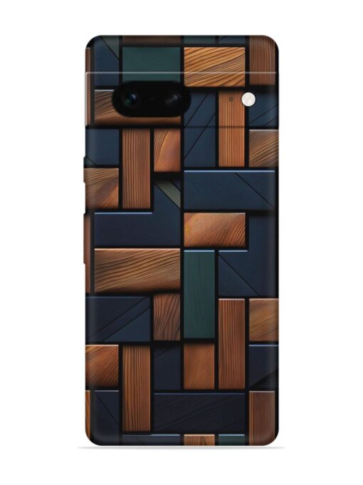 Wooden Background Cubes Embossed Soft Silicone Case for Google Pixel 7 Zapvi