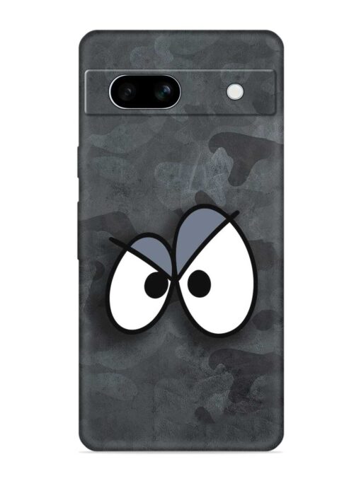 Big Eyes Night Mode Embossed Soft Silicone Case for Google Pixel 7A Zapvi