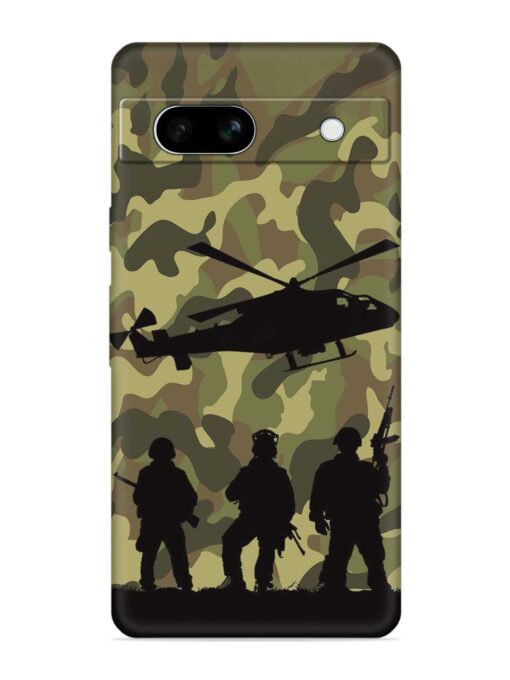 Army Heros Embossed Soft Silicone Case for Google Pixel 7A Zapvi