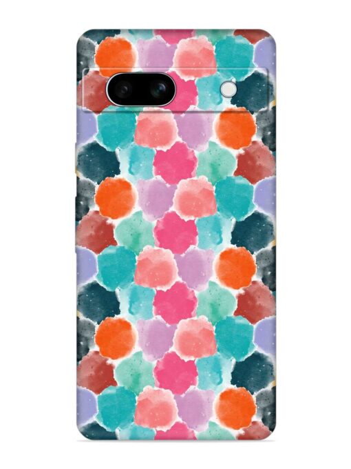 Colorful Seamless Pattern Embossed Soft Silicone Case for Google Pixel 7A Zapvi