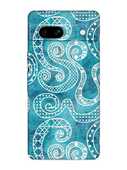 Vintage Curved Seamless Embossed Soft Silicone Case for Google Pixel 7A Zapvi