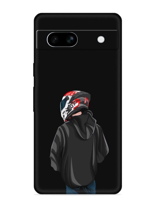 Motorcycle Rider Embossed Soft Silicone Case for Google Pixel 7A Zapvi