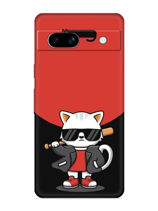 Cool Little Bear Cartoon Embossed Soft Silicone Case for Google Pixel 7A Zapvi