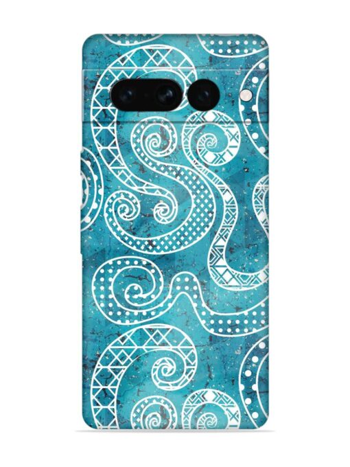 Vintage Curved Seamless Embossed Soft Silicone Case for Google Pixel 7 Pro Zapvi