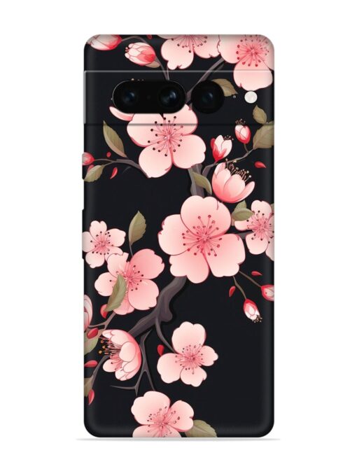 Cherry Blossom Embossed Soft Silicone Case for Google Pixel 7 Pro Zapvi