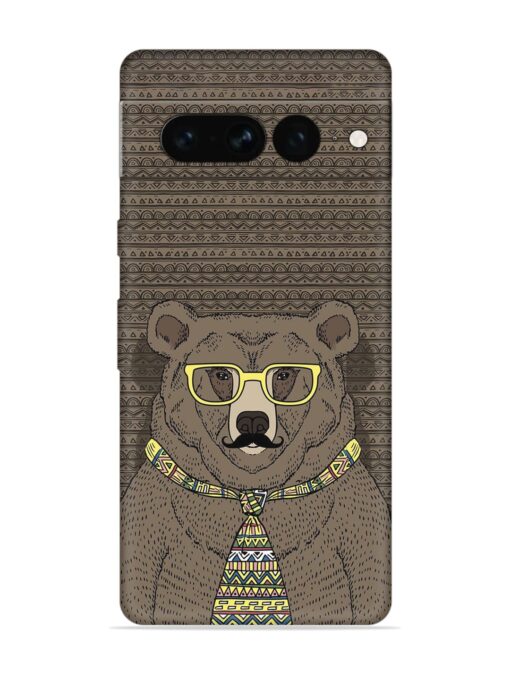 Grizzly Bear Embossed Soft Silicone Case for Google Pixel 7 Pro Zapvi