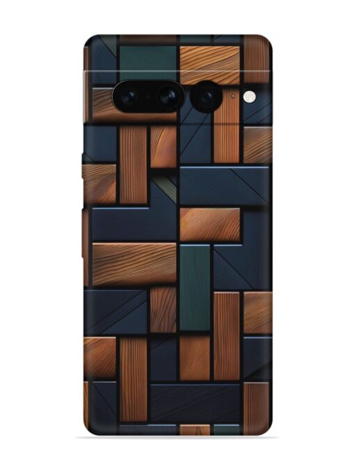 Wooden Background Cubes Embossed Soft Silicone Case for Google Pixel 7 Pro Zapvi