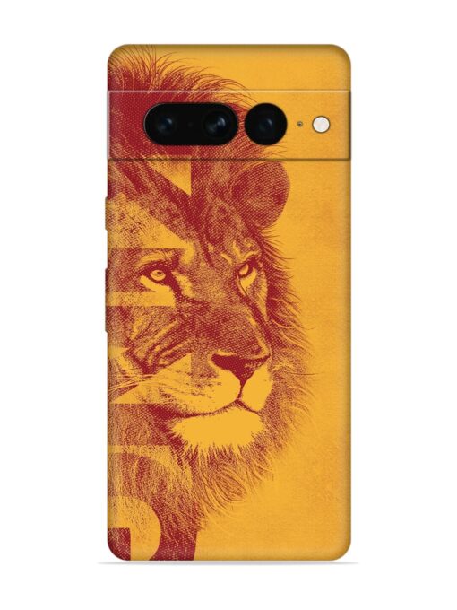 Gold Lion Crown Art Embossed Soft Silicone Case for Google Pixel 7 Pro Zapvi