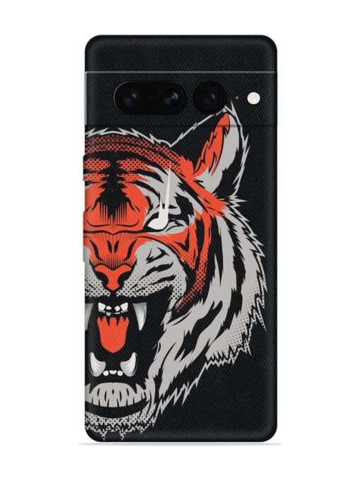 Tiger Aggression Embossed Soft Silicone Case for Google Pixel 7 Pro Zapvi