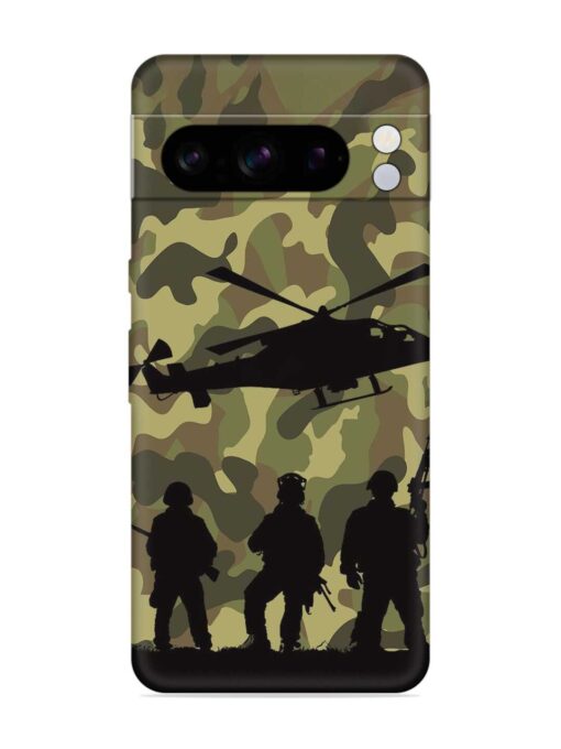 Army Heros Embossed Soft Silicone Case for Google Pixel 8 Pro Zapvi