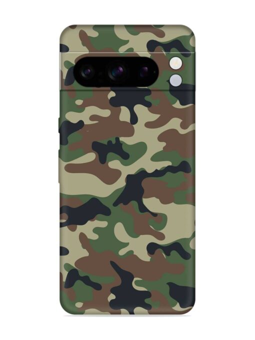 Army Military Camouflage Dark Green Embossed Soft Silicone Case for Google Pixel 8 Pro Zapvi